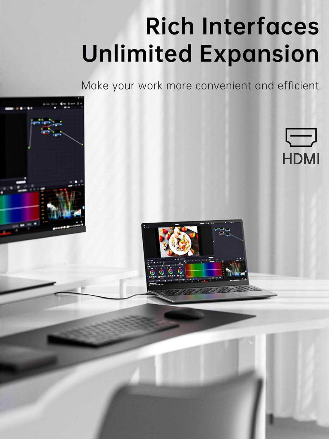 KAIGERR Gaming Laptop, Laptops with AMD Ryzen 4300U(Up to 3.7GHz), 16GB DDR4 512GB SSD Laptop Computer, 16.0inch Windοws 11 Laptop, 1920P FHD Display, WiFi 6, USB3.2, Type_C, Webcam Cover Slide