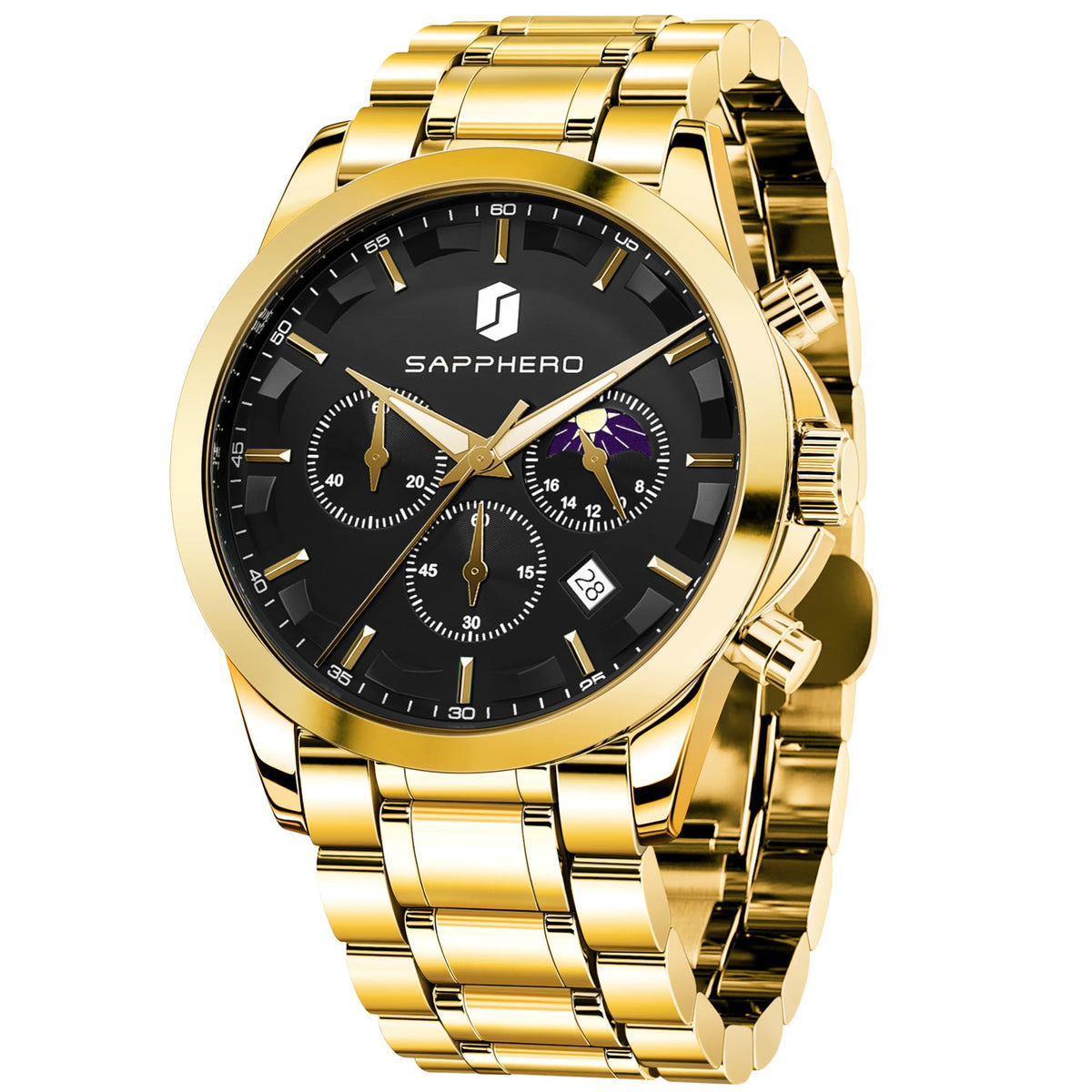 BENYAR Mens Watches Analog Quartz Chronograph Waterproof Wrist Watches for Men Fashion Business Work Casual Sport Designer Dress Watch with Calendar Elegant Gifts for Men