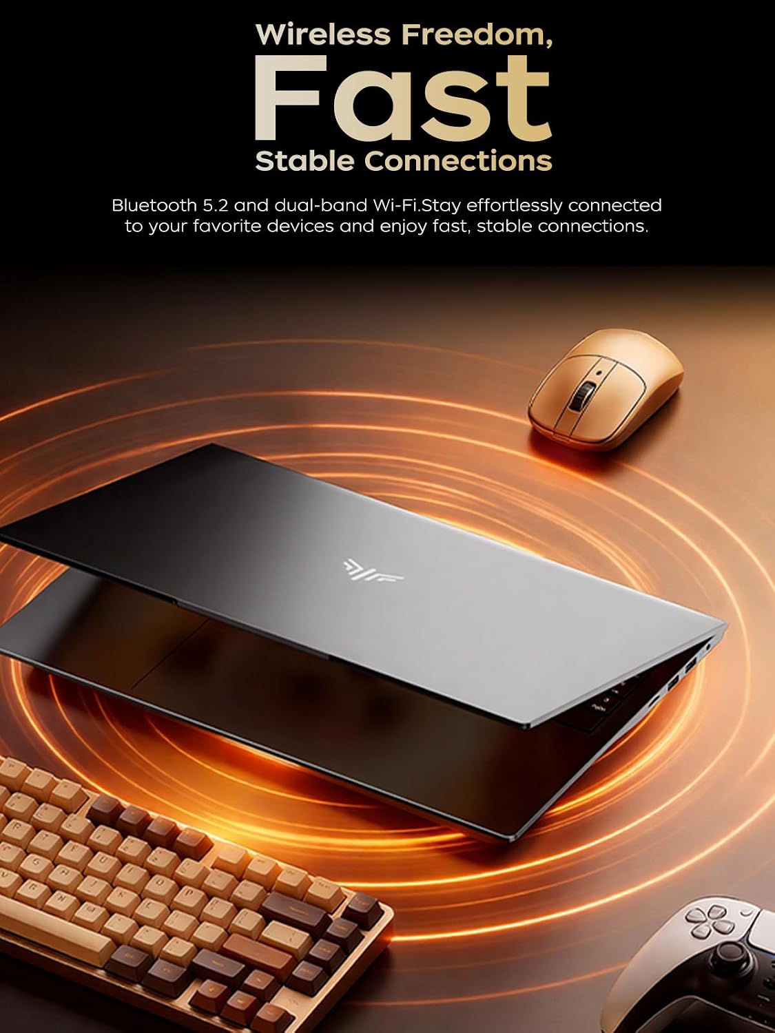 KAIGERR Gaming Laptop, Laptops with AMD Ryzen 4300U(Up to 3.7GHz), 16GB DDR4 512GB SSD Laptop Computer, 16.0inch Windοws 11 Laptop, 1920P FHD Display, WiFi 6, USB3.2, Type_C, Webcam Cover Slide