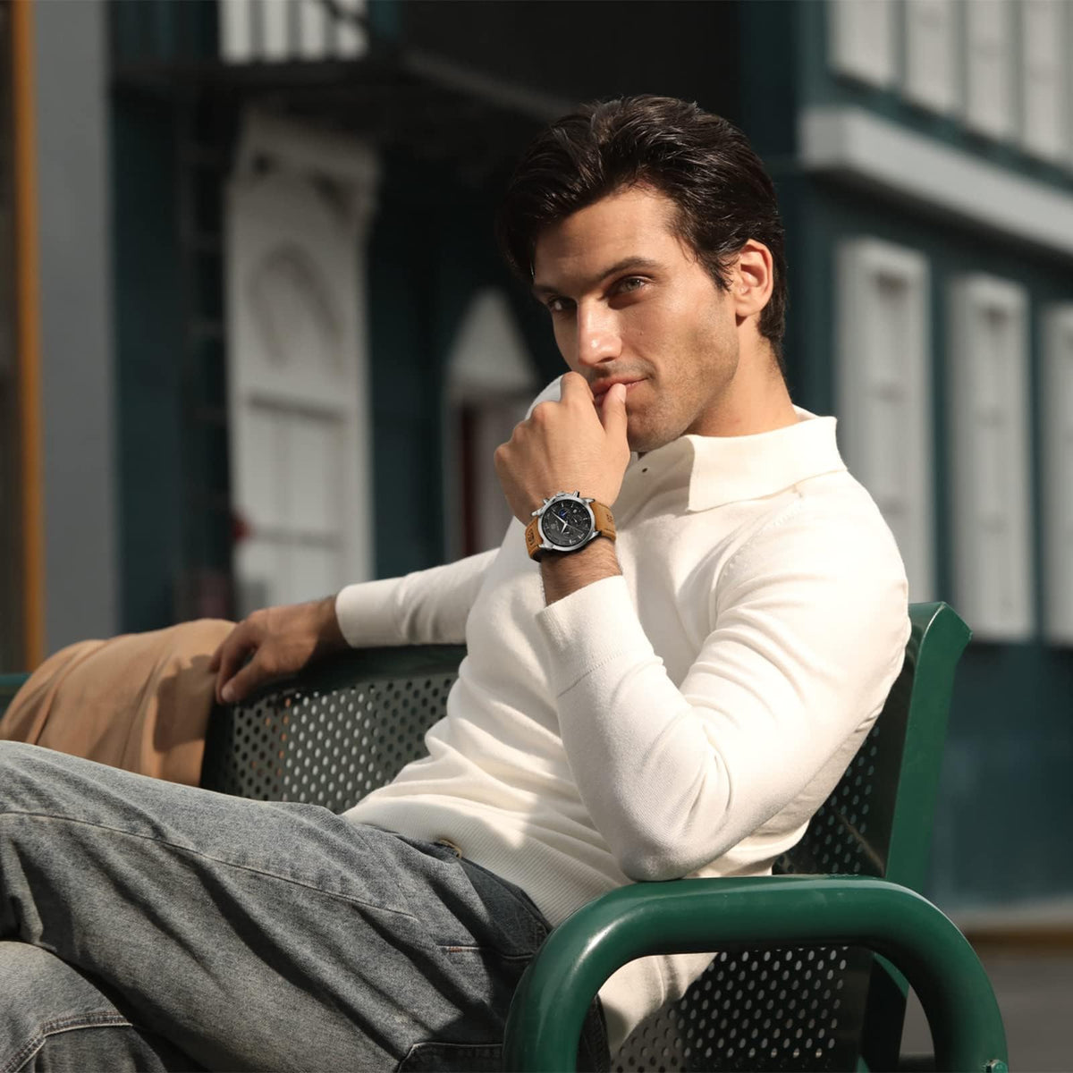 BENYAR Mens Watches Analog Quartz Chronograph Waterproof Wrist Watches for Men Fashion Business Work Casual Sport Designer Dress Watch with Calendar Elegant Gifts for Men