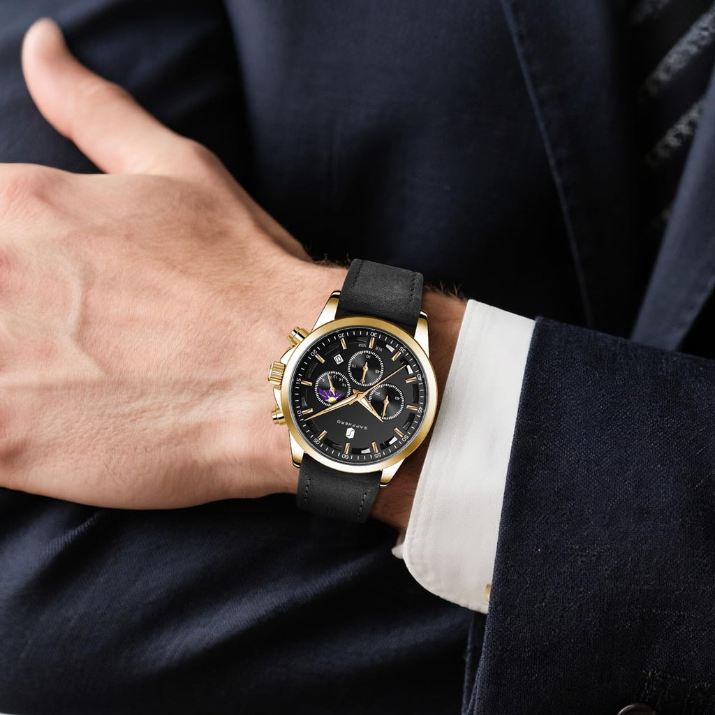 BENYAR Mens Watches Analog Quartz Chronograph Waterproof Wrist Watches for Men Fashion Business Work Casual Sport Designer Dress Watch with Calendar Elegant Gifts for Men