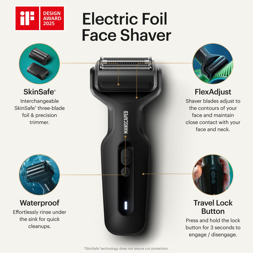MANSCAPED® The Chairman™ PRO Men’s Electric Foil Face Shaver
