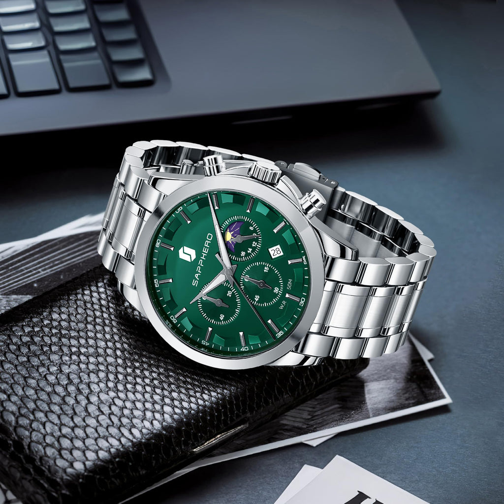 BENYAR Mens Watches Analog Quartz Chronograph Waterproof Wrist Watches for Men Fashion Business Work Casual Sport Designer Dress Watch with Calendar Elegant Gifts for Men