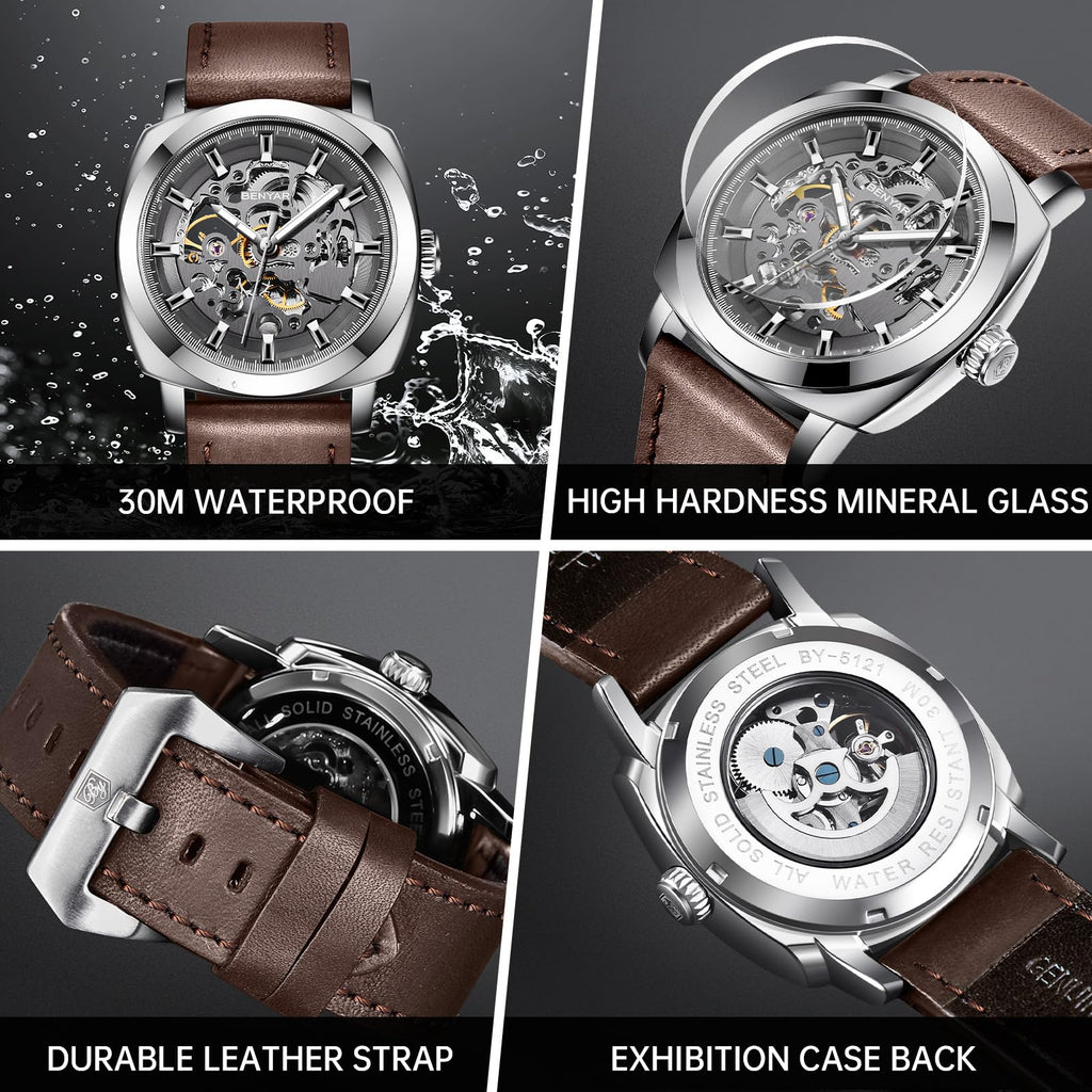 BENYAR Mens Watches Analog Quartz Chronograph Waterproof Wrist Watches for Men Fashion Business Work Casual Sport Designer Dress Watch with Calendar Elegant Gifts for Men
