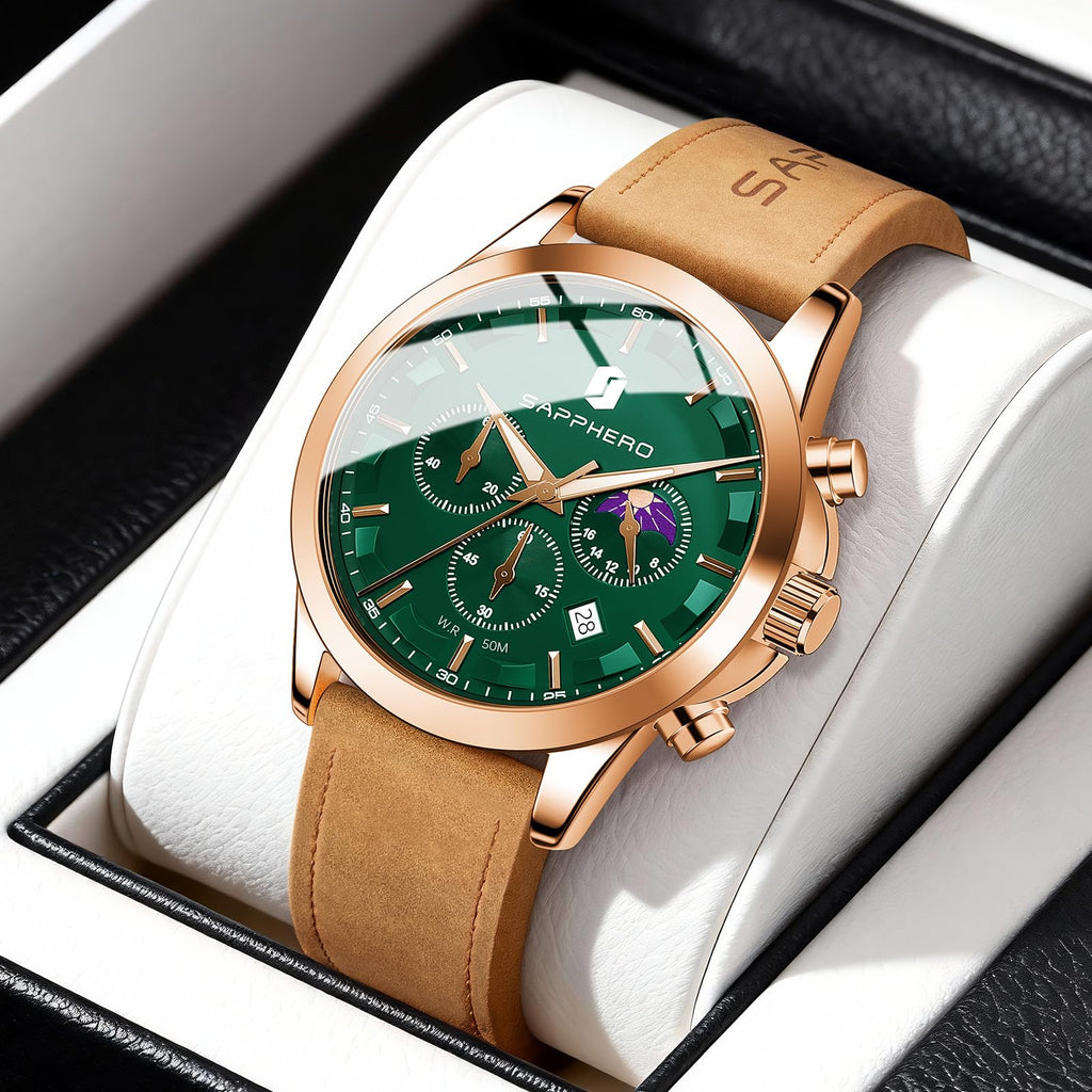 BENYAR Mens Watches Analog Quartz Chronograph Waterproof Wrist Watches for Men Fashion Business Work Casual Sport Designer Dress Watch with Calendar Elegant Gifts for Men