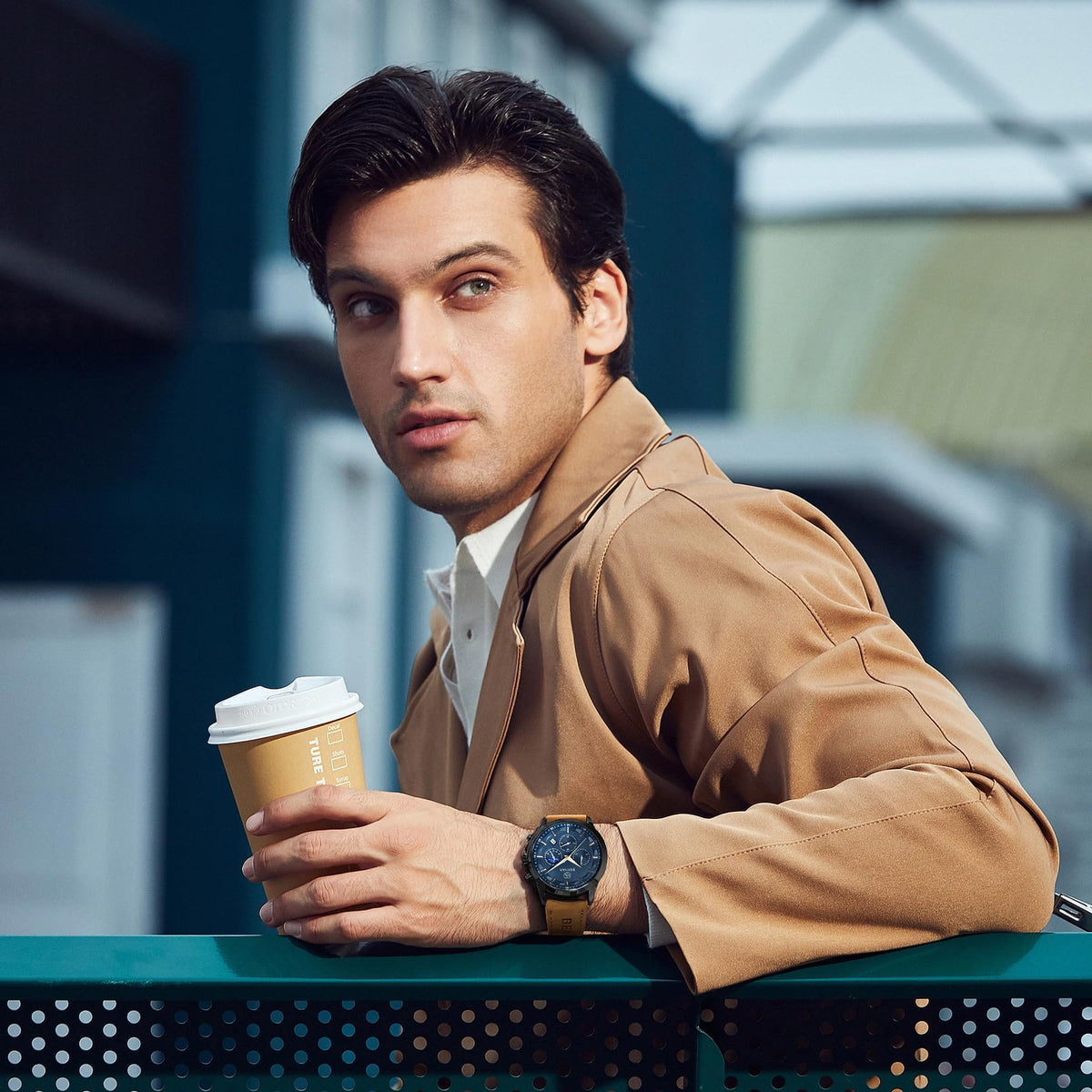 BENYAR Mens Watches Analog Quartz Chronograph Waterproof Wrist Watches for Men Fashion Business Work Casual Sport Designer Dress Watch with Calendar Elegant Gifts for Men
